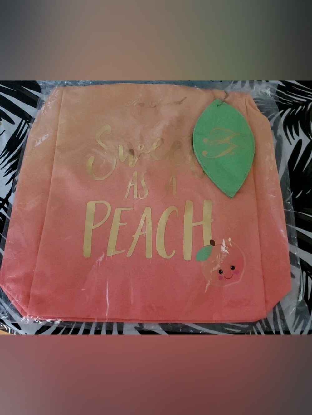 Too Faced Ombre Tote Bag - Pink Peach Sweet As A Peach New